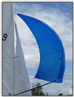 Photo 4. The windward luff curling slightly