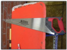 Shortening a Centreboard - Using the saw instead